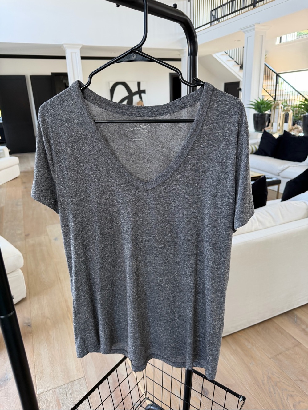 Classic Women's V-Neck Tee - Gray